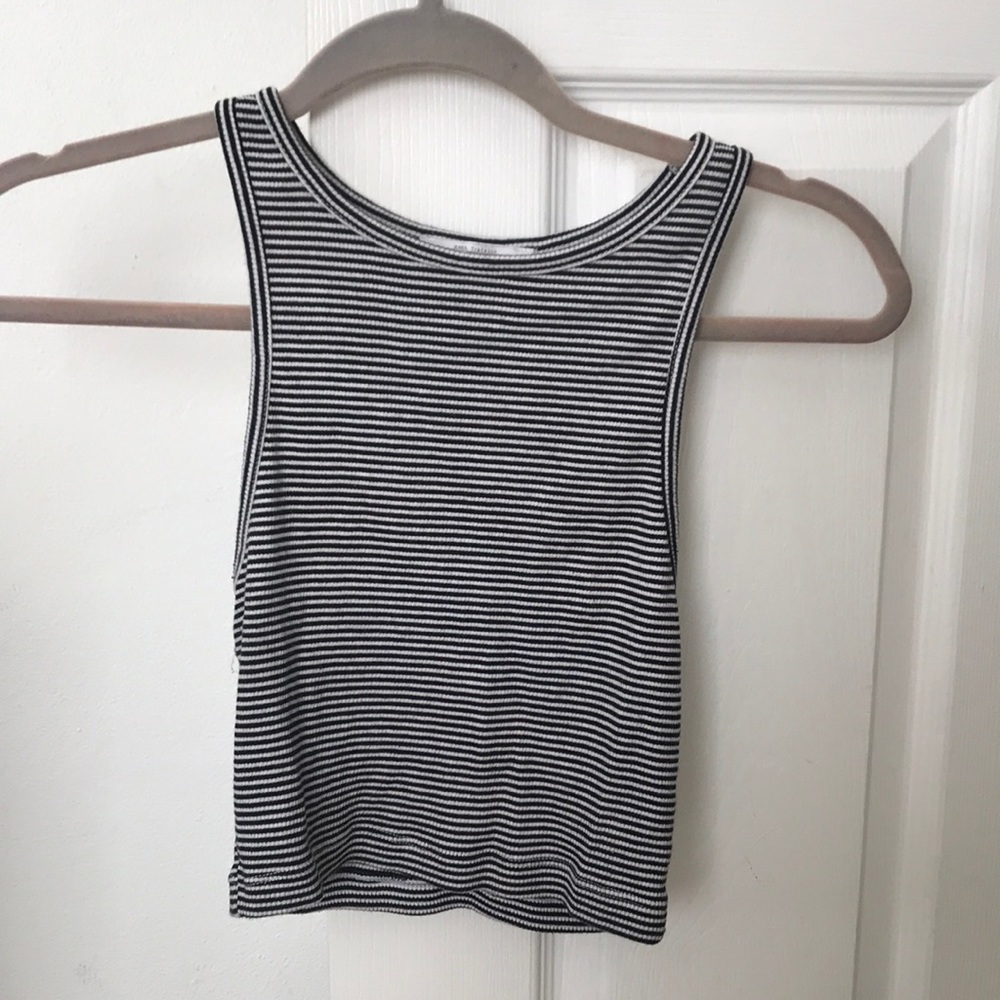 Cropped stripe shirt from Zara size small